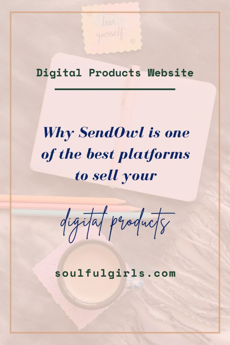 Digital products website. Why SendOwl is one of the best platforms to sell your digital products. Image of a notebook, colored pencils, and a coffee cup.
