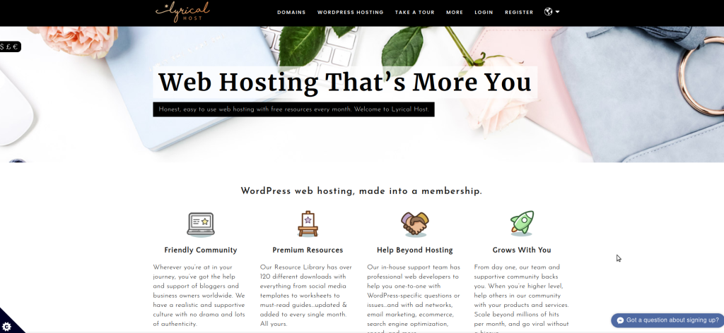 Screenshot of Lyrical Host’s website.