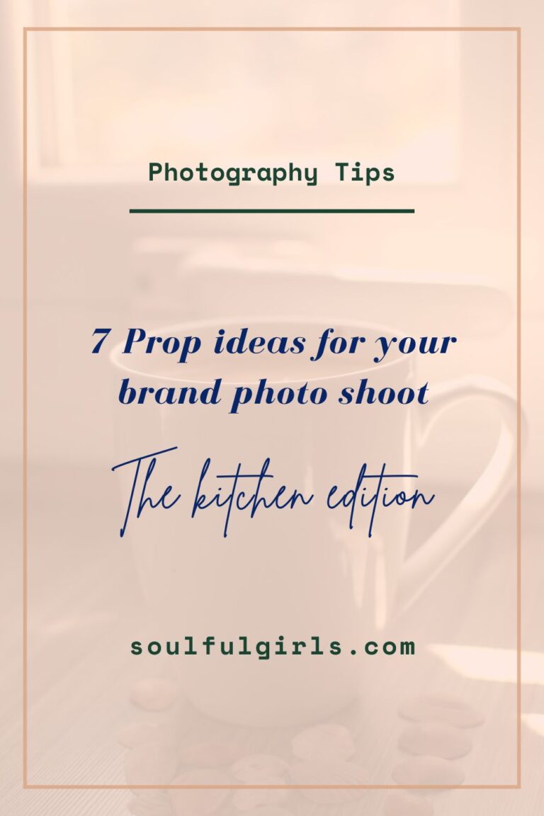 Photography tips. 7 Prop ideas for your brand photo shoot. The kitchen edition.