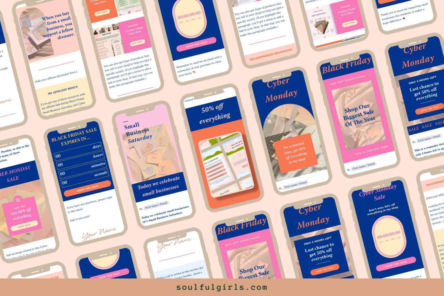 General view of the Flodesk Black Friday template from our Flodesk Bold Collection.