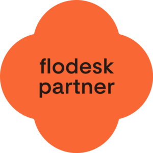 Flodesk Partner badge.